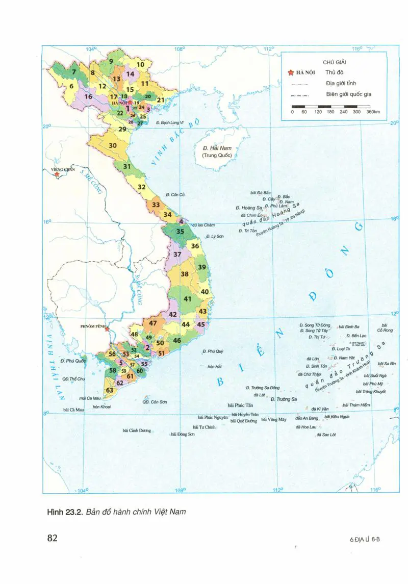 Bài 23: Vị trí, giới hạn, hình dạng lãnh thổ Việt Nam