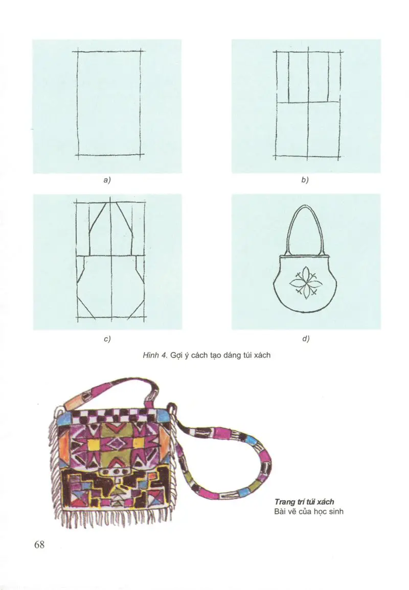 Hướng dẫn bài vẽ trang trí túi xách lớp 9 DIY độc đáo cho học sinh ...