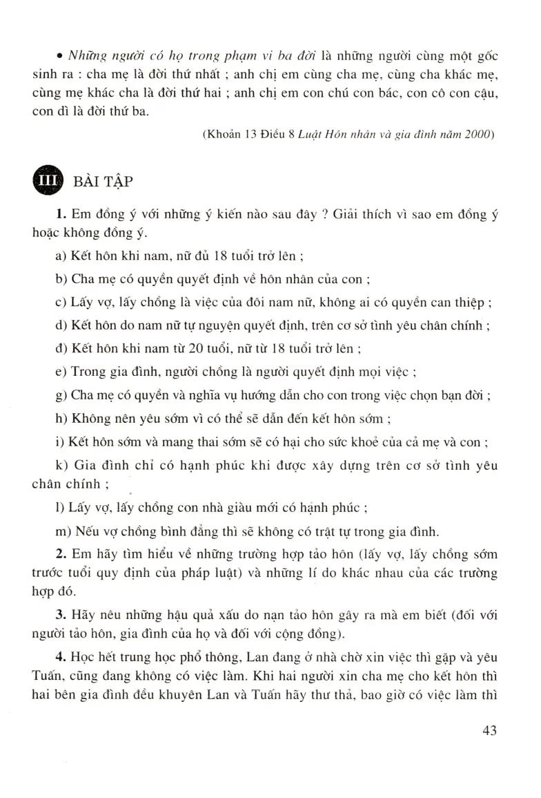 Bài 12: Quyền và nghĩa vụ của công dân trong hôn nhân