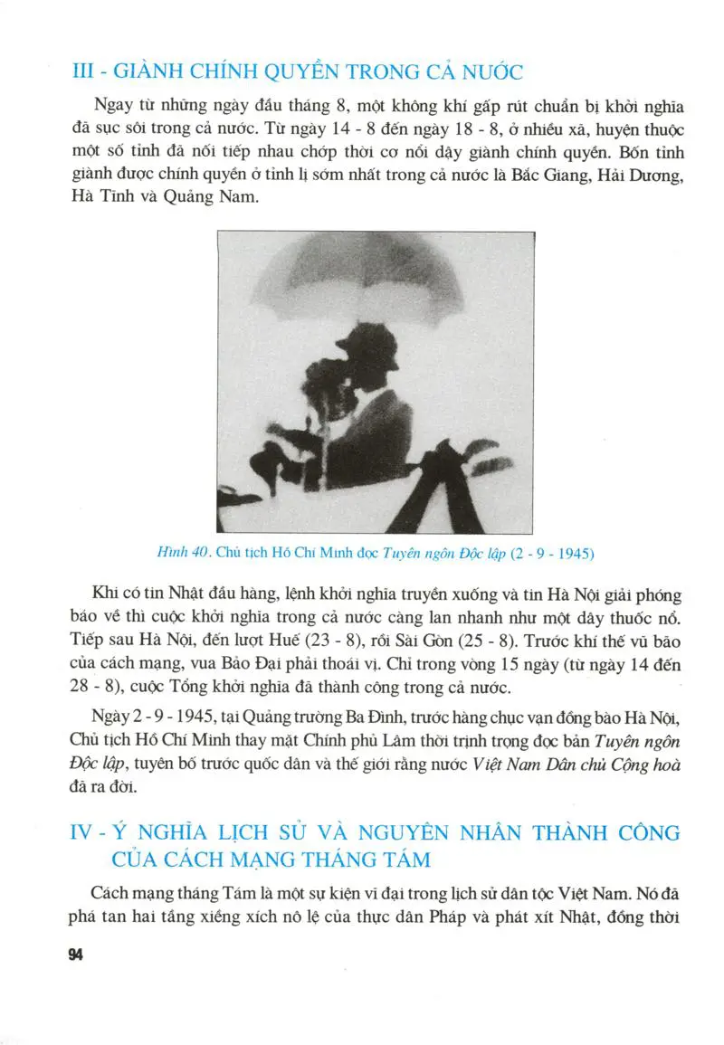 Bài 23: Tổng khởi nghĩa tháng Tám năm 1945 và sự thành lập nước Việt Nam Dân chủ Cộng hòa