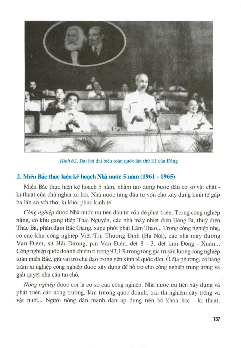 Bài 28: Xây dựng chủ nghĩa xã hội ở miền Bắc, đấu tranh chống đế quốc Mĩ và chính quyền Sài Gòn ở miền Năm (1954-1965)