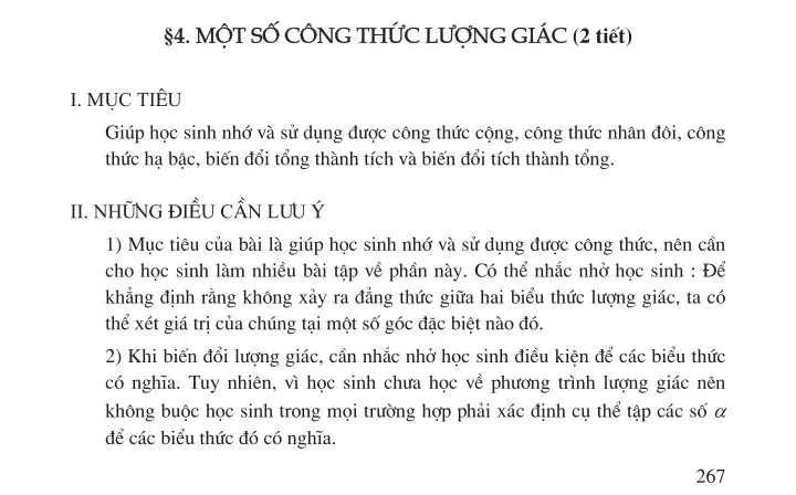 $4. Một số công thức lượng giác (2 tiết)