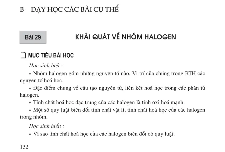 Bài 29 Khái quát về nhóm halogen