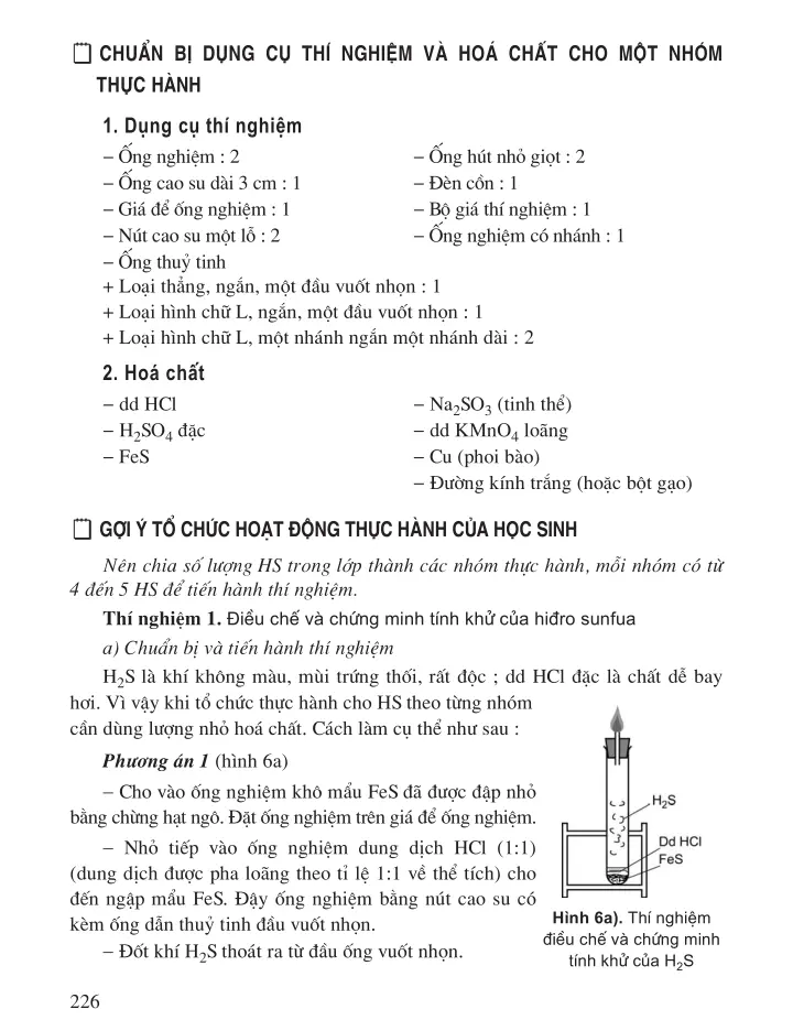 Bài 48 Bài thực hành số 6: Tính chất các hợp chất của lưu huỳnh