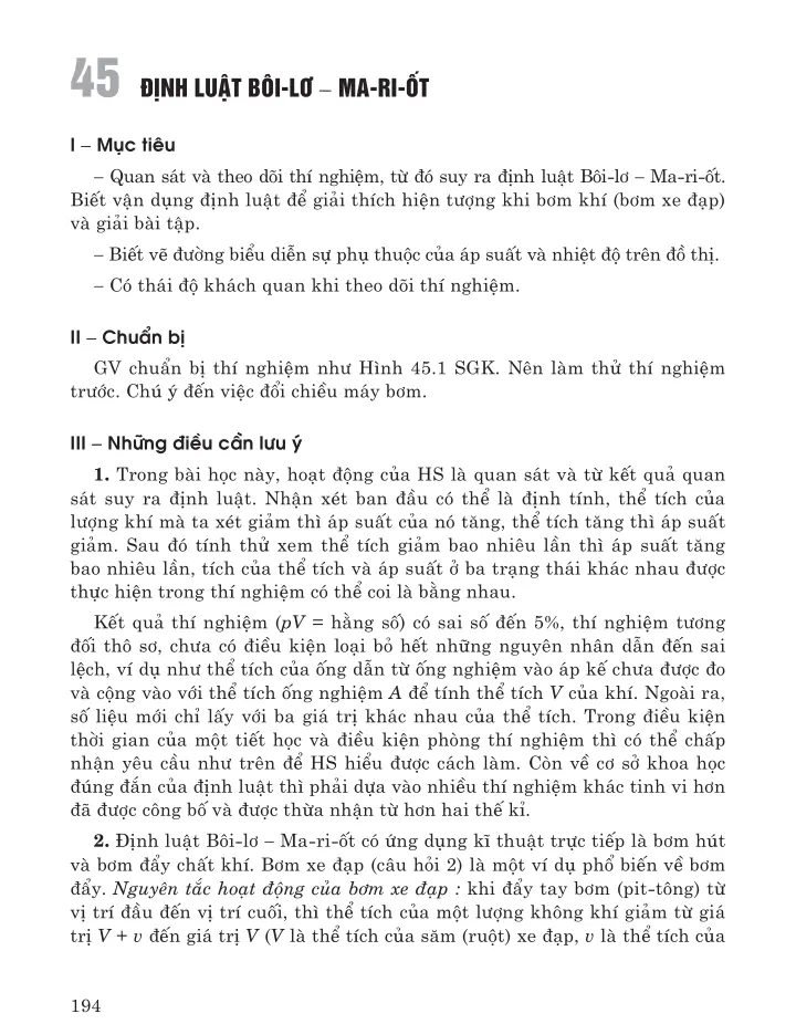 45. Định luật Bôi-lơ Ma-ri-ốt
