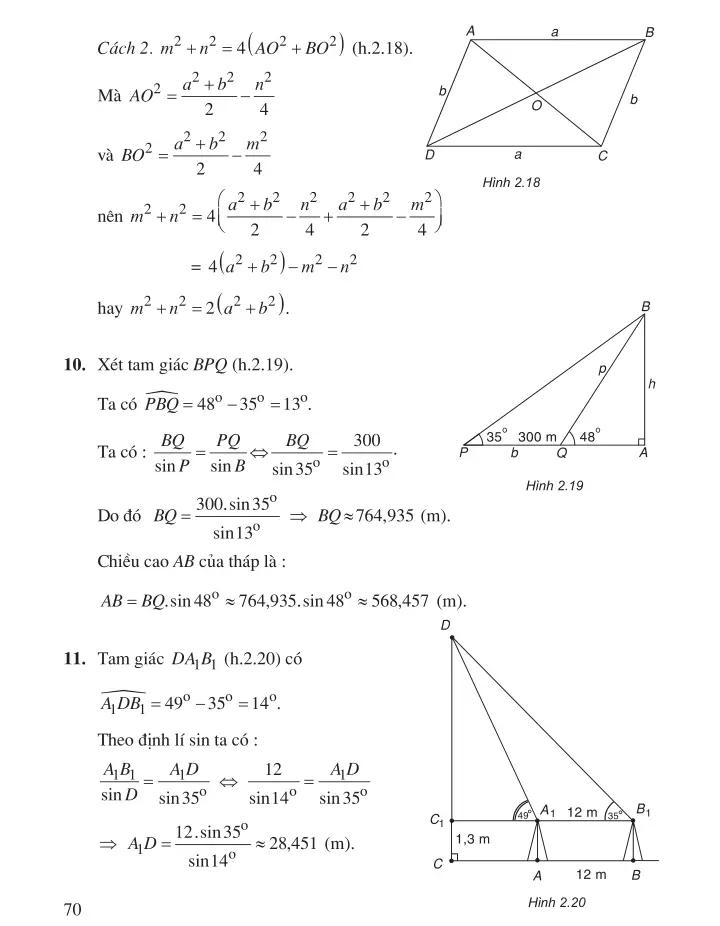 $3. Các hệ thức lượng trong tam giác và giải tam giác