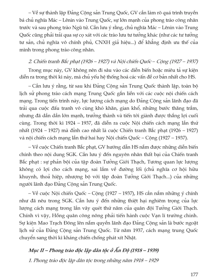 Bài 29. Phong trào cách mạng ở Trung Quốc và Ấn Độ (1918 - 1939)