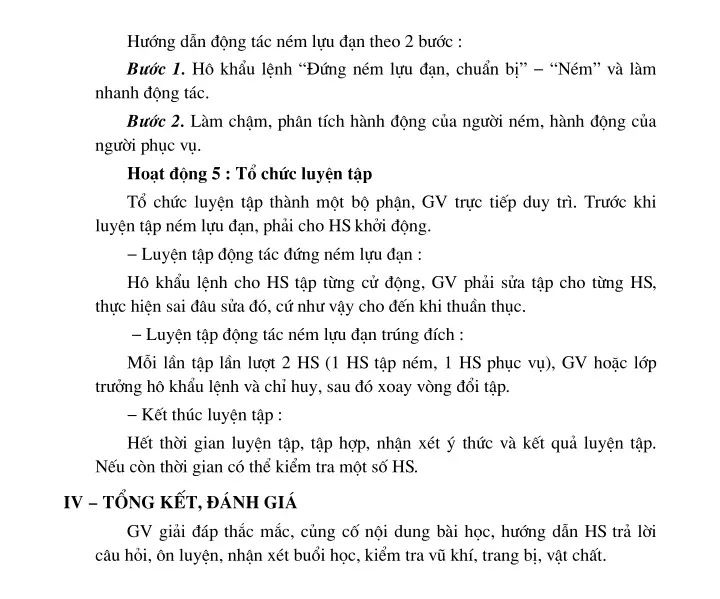 Bài 6 Kĩ thuật sử dụng lựu đạn