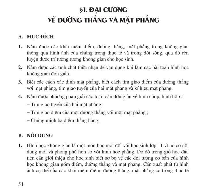 $1. Đại cương về đường thẳng và mặt phẳng