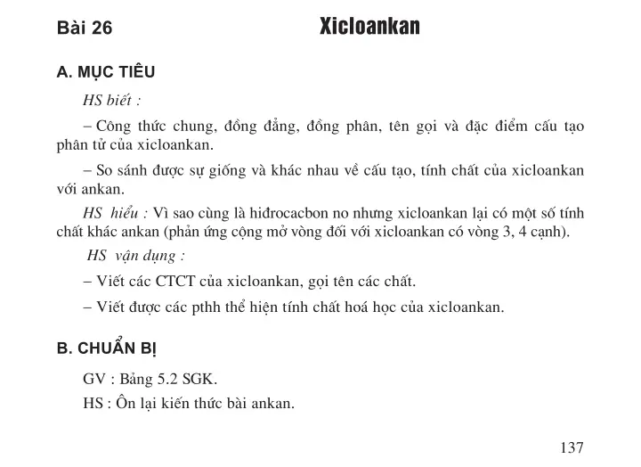 Bài 26 Xicloankan