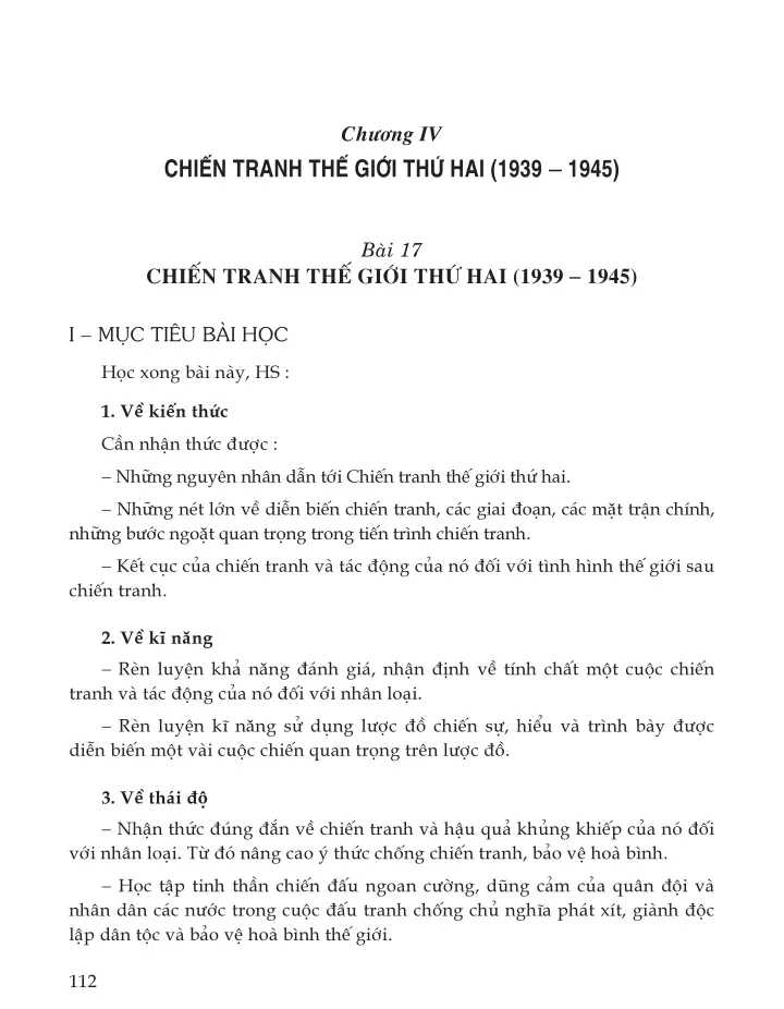 Bài 17. Chiến tranh thế giới thứ hai (1939 – 1945)