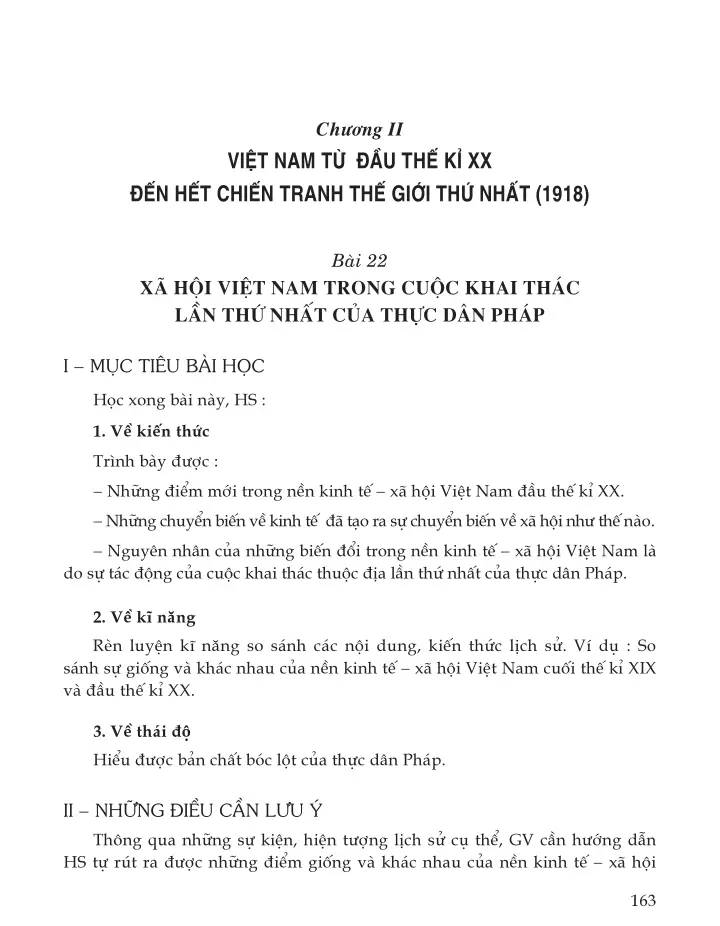 Bài 22. Xã hội Việt Nam trong cuộc khai thác lần thứ nhất của thực dân Pháp