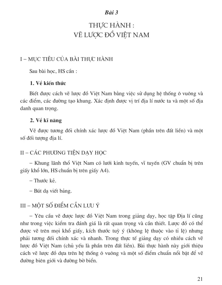 Bài 3. Thực hành : Về lược đồ Việt Nam
