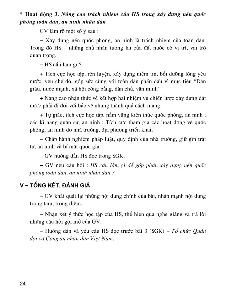 BÀI 2 MỘT SỐ HIỂU BIẾT VỀ NỀN QUỐC PHÒNG TOÀN DÂN, AN NINH NHÂN DÂN