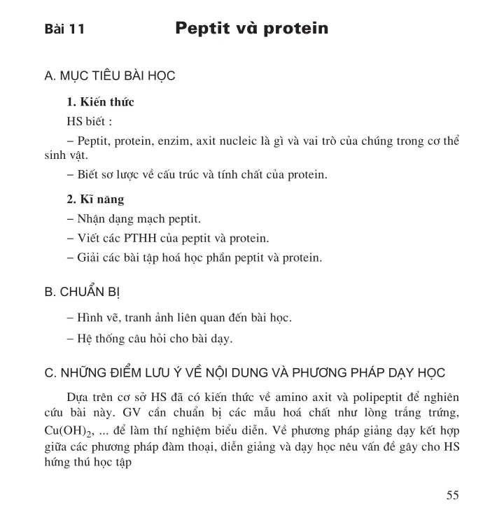 Bài 11. Peptit và protein