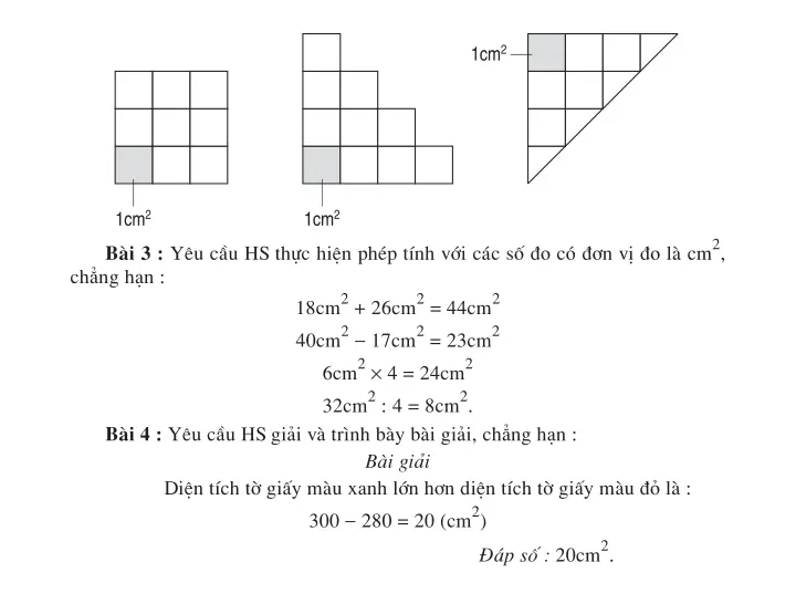 140. Đơn vị đo diện tích Xăng-ti-mét vuông