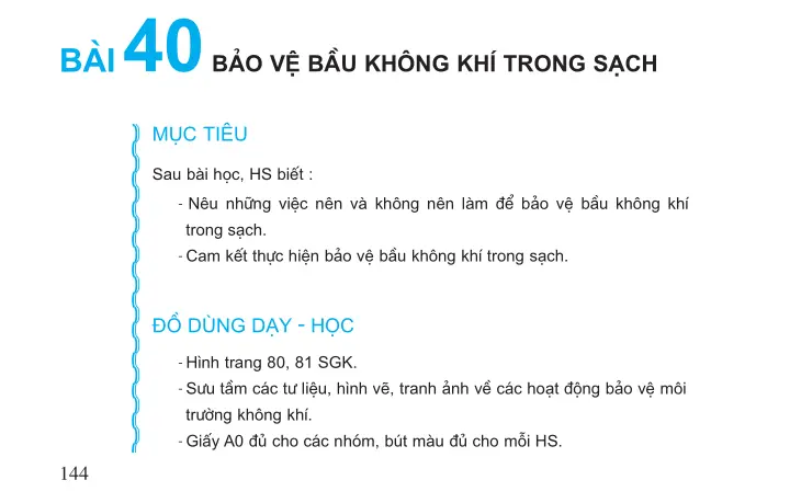 Bài 40. Bảo vệ bầu không khí trong sạch