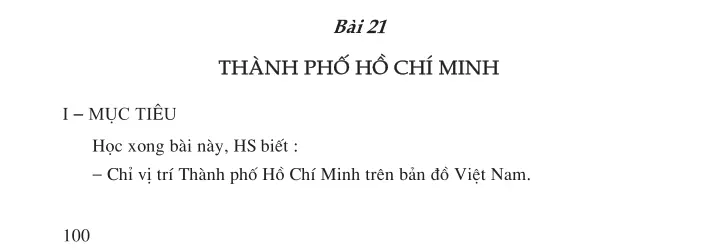 Bài 21. Thành phố Hồ Chí Minh