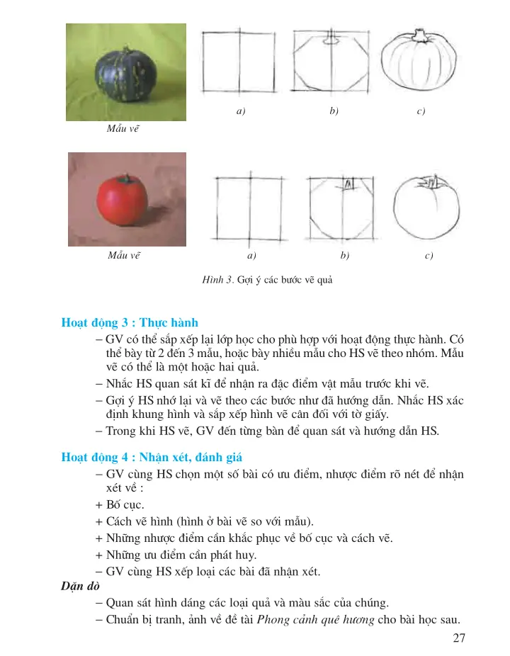 Bài 6: Vẽ theo mẫu Vẽ quả dạng hình cầu