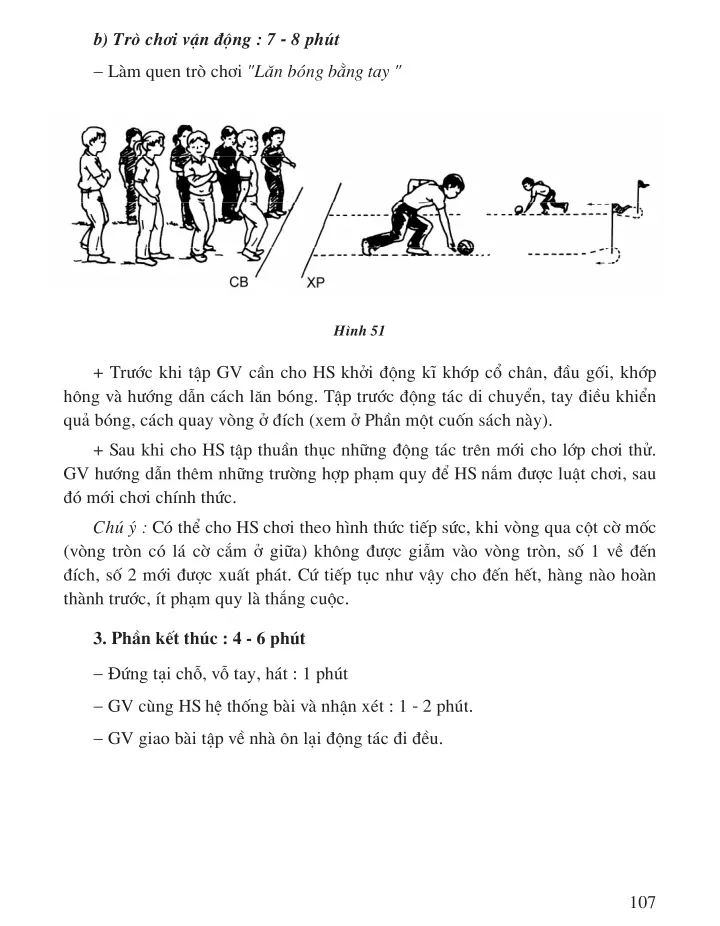 Bài 40: Đi chuyển hướng phải, trái - Trò chơi "Lăn bóng bằng tay"