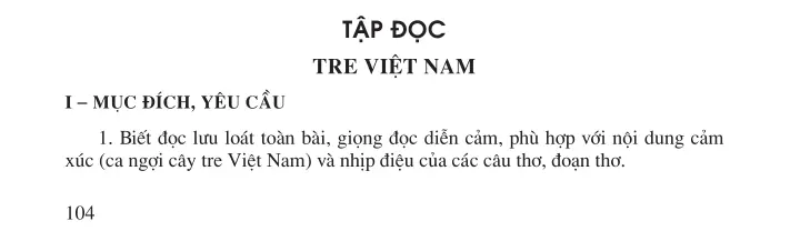 Tập đọc Tre Việt Nam
