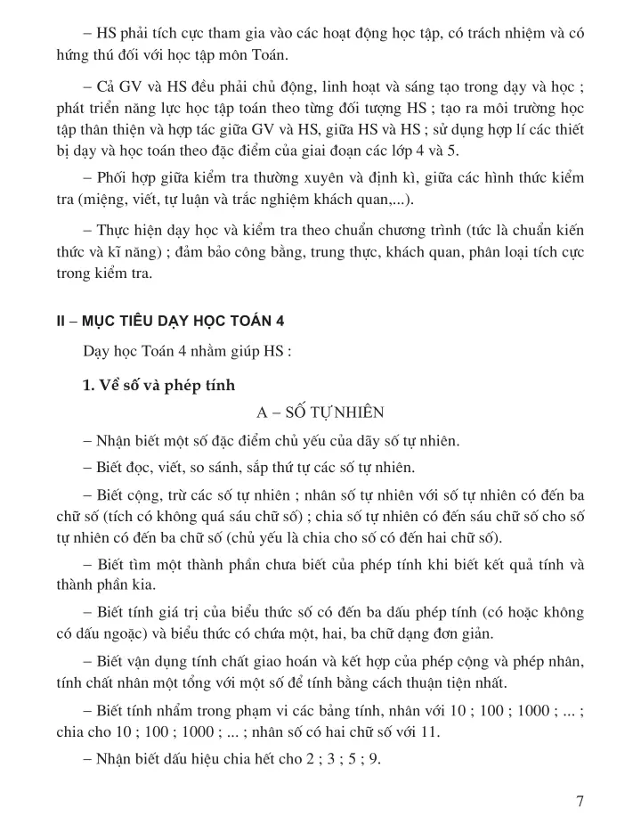 Phần 2: GIỚI THIỆU CHUNG VỀ MÔN TOÁN LỚP 4