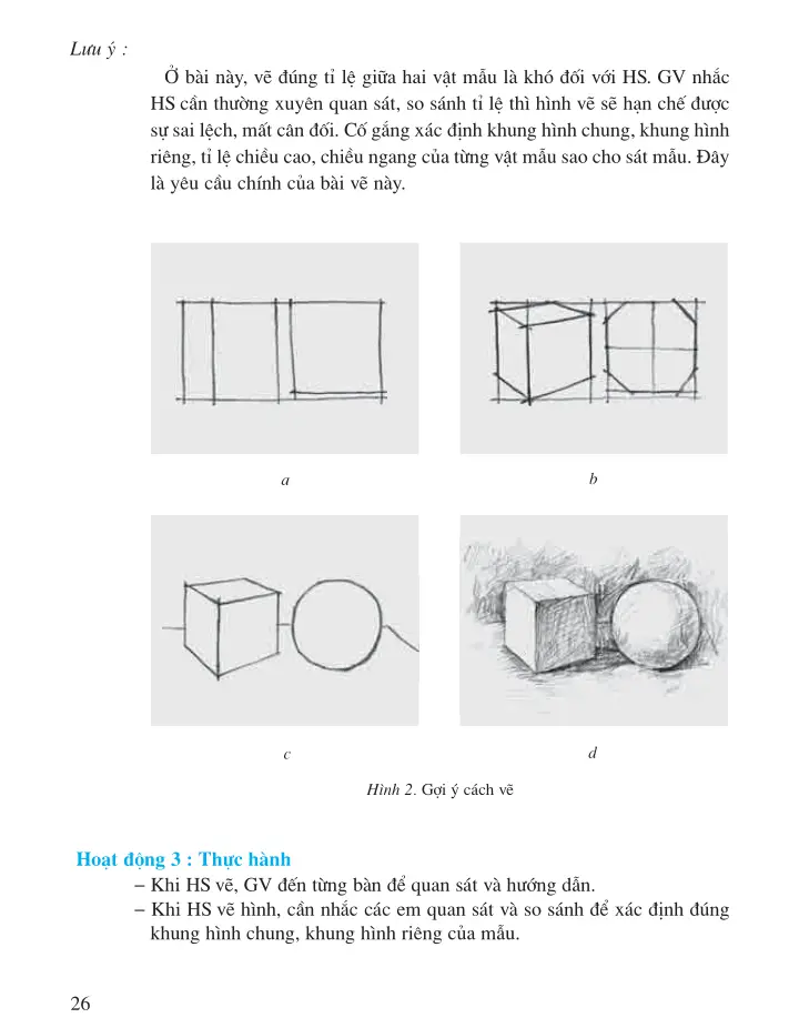 Bài 4: Vẽ theo mẫu Khối hộp và khối cầu