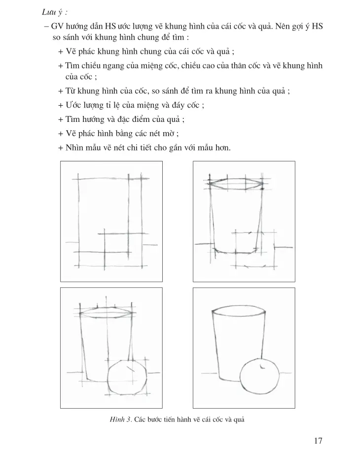 Bài 2 Vẽ theo mẫu Cái cốc và quả (Vẽ bằng bút chì đen)
