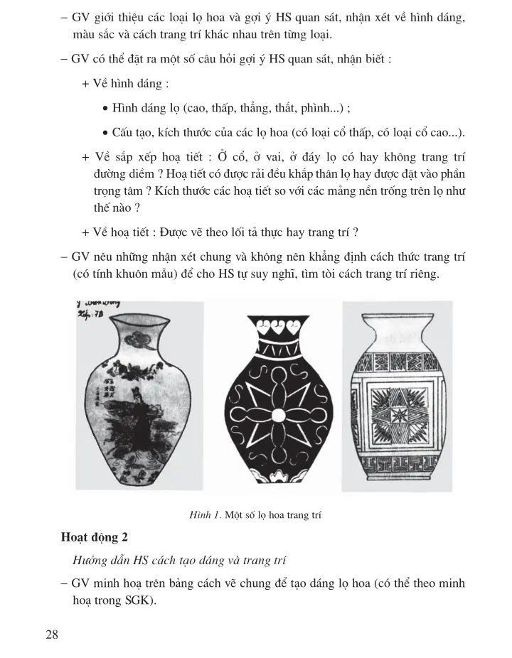 SGV Scan] ✓ Bài 5 Vẽ trang trí Tạo dáng và trang trí lọ hoa ...