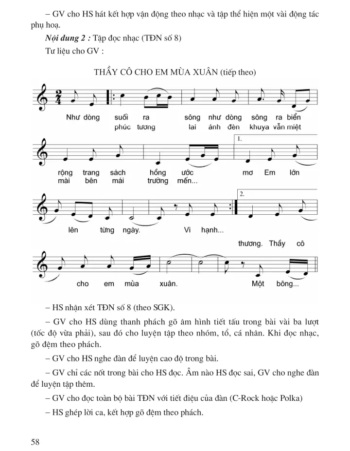 Bài 8 (3 tiết) : Học hát Bài Tuổi đời mênh mông