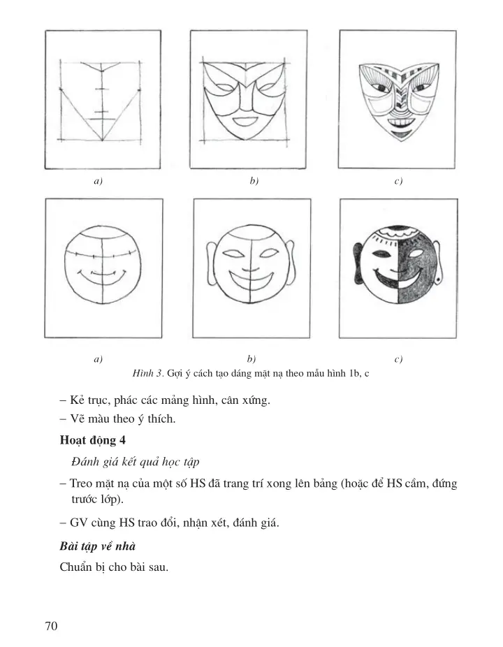 Bài 15 Vẽ trang trí Tạo dáng và trang trí mặt nạ