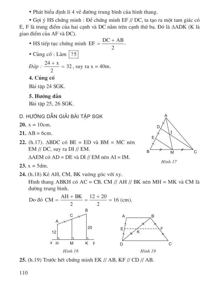 Bài 4: Đường trung bình của tam giác, của hình thang