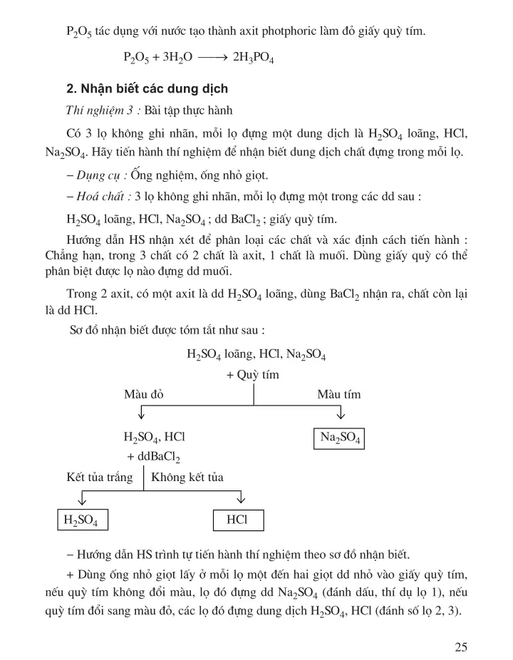 Bài 6 (1 tiết) : Thực hành Tính chất hoá học của oxit và axit