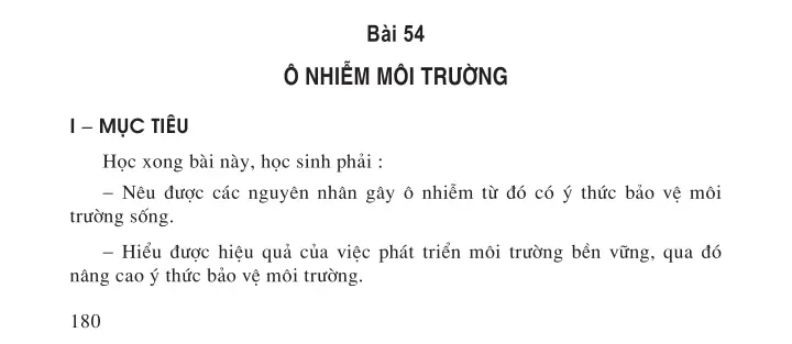 Bài 54. Ô nhiễm môi trường