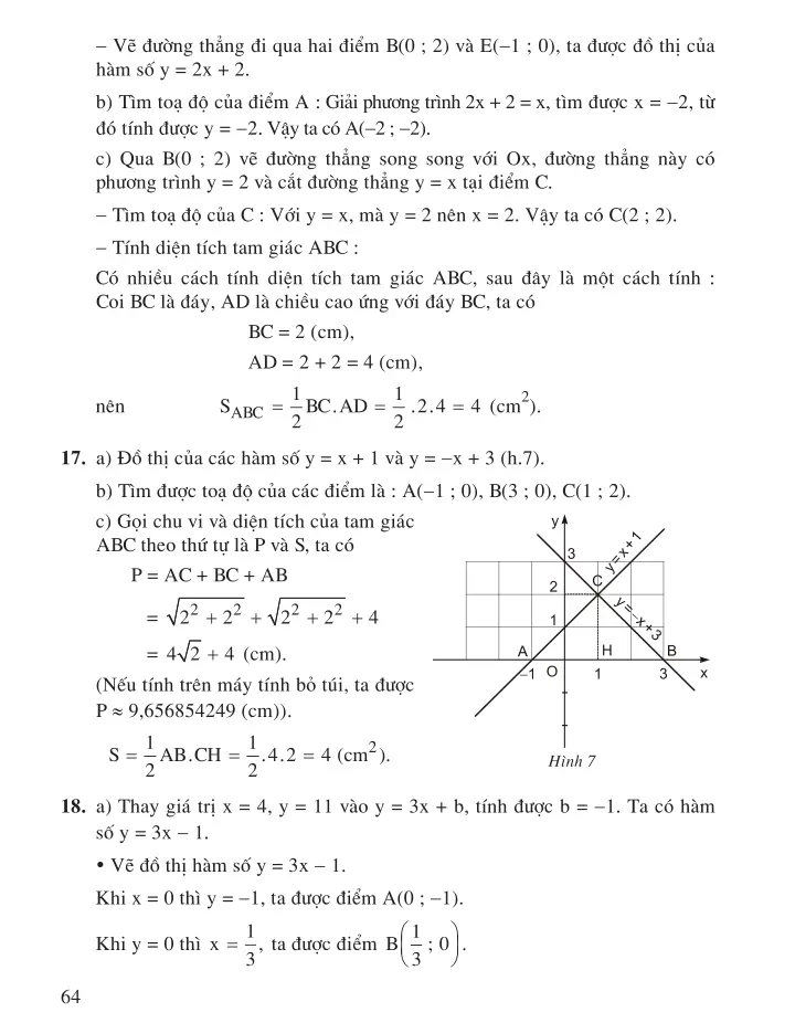 $3. Đồ thị của hàm số y = ax + b (a + 0)