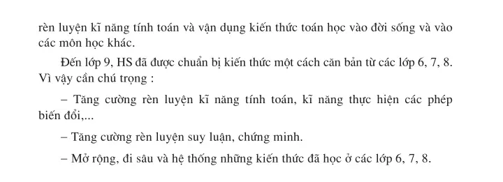 II - Những điểm mới của chương trình Toán 9