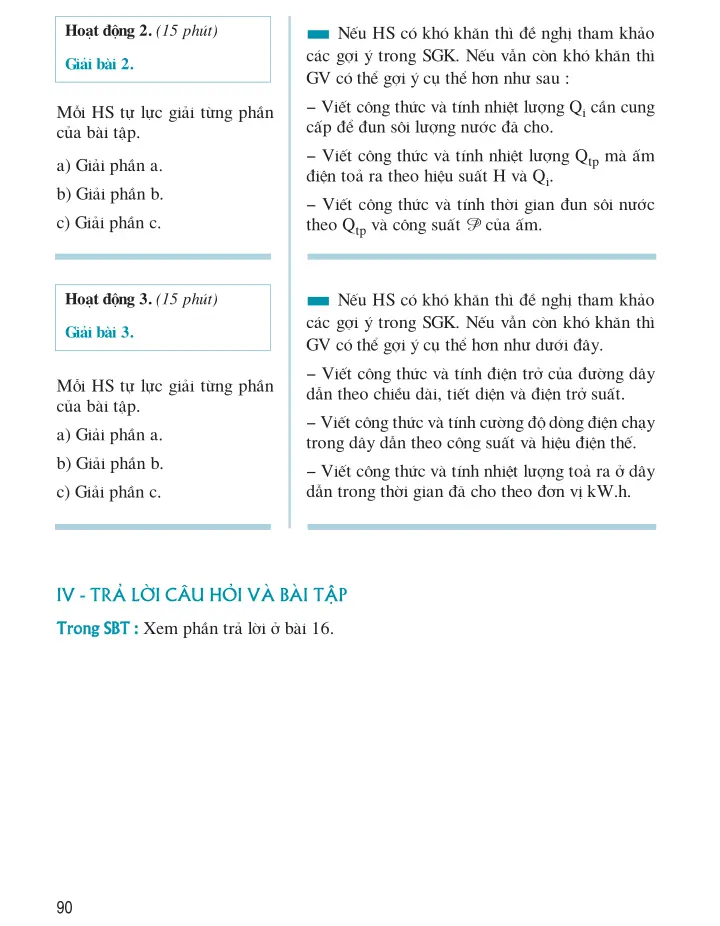 Bài 17 Bài tập vận dụng định luật Jun - Len-XƠ  