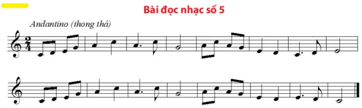 Bài đọc nhạc số 5 Doc Nhac Bai Doc Nhac So 5 55011