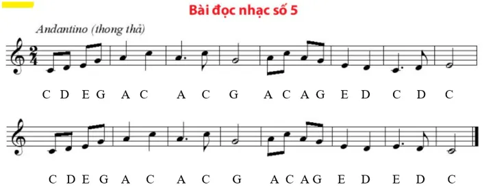 Bài đọc nhạc số 5 Doc Nhac Bai Doc Nhac So 5 55012