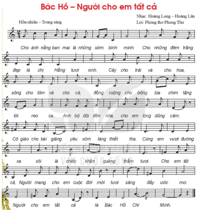 Hát: Bài hát Bác Hồ- Người cho em tất cả Hat Bai Hat Bac Ho Nguoi Cho Em Tat Ca 55658