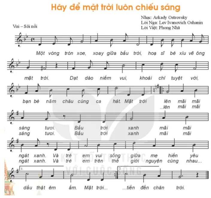 Hát: Bài hát Hãy để mặt trời luôn chiếu sáng Hat Bai Hat Hay De Mat Troi Luon Chieu Sang 55468