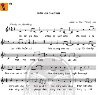 Bài hát Niềm vui gia đình trang 13 Âm nhạc lớp 7 Chân trời sáng tạo Hat Bai Hat Niem Vui Gia Dinh