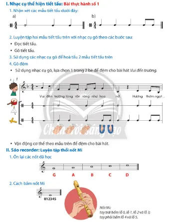 Bài thực hành số 1 trang 8, 9 Âm nhạc lớp 7 Chân trời sáng tạo Nhac Cu Bai Thuc Hanh So 1