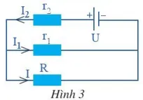 Cho mạch điện như Hình 3 Biết U = 20V, r1 = 1 Ôm, r2 = 0,5 Ôm, R = 2 Ôm  (ảnh 1) Bai 1 Trang 21 Chuyen De Toan 10 Cd 135883