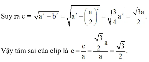 Tìm tâm sai của elip (E) trong mỗi trường hợp sau (ảnh 1) Bai 2 Trang 48 Chuyen De Toan 10 Cd 136399