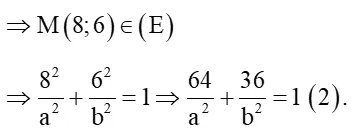 Trong mặt phẳng tọa độ Oxy, cho hypebol (H): x^2/64 - y^2/36 = 1 (ảnh 1) Bai 4 Trang 56 Chuyen De Toan 10 Cd 136428