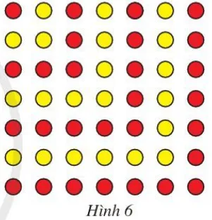 Quan sát Hình 6 Nêu quy luật sắp xếp các chấm đỏ và vàng xen kẽ nhau (ảnh 1) Bai 9 Trang 30 Chuyen De Toan 10 Cd 135921