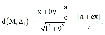 Cho elip (E) có phương trình chính tắc là x^2/a^2 + y^2/b^2 = 1 (a></img>b>0) (ảnh 1) Hoat Dong 7 Trang 45 Chuyen De Toan 10 Cd 136392″ width=”228″ height=”77″></p>
<p>b) Do MF<sub>1</sub> = a + ex > 0 nên MF<sub>1</sub> = |a + ex|, suy ra  </p>
<math xmlns=