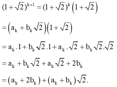Chứng minh với mọi n thuộc N sao, (1 + căn bậc hai 2)^n, (1- căn bậc hai 2)^n (ảnh 1) Luyen Tap 2 Trang 26 Chuyen De Toan 10 Cd 135910