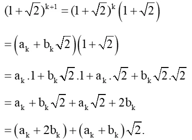 Chứng minh với mọi n thuộc N sao, (1 + căn bậc hai 2)^n, (1- căn bậc hai 2)^n (ảnh 1) Luyen Tap 2 Trang 26 Chuyen De Toan 10 Cd 135911